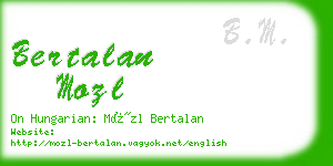 bertalan mozl business card